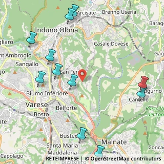 Mappa Via Vetta d'Italia, 21100 Varese VA, Italia (2.70455)