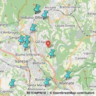 Mappa Via Vetta d'Italia, 21100 Varese VA, Italia (2.73818)