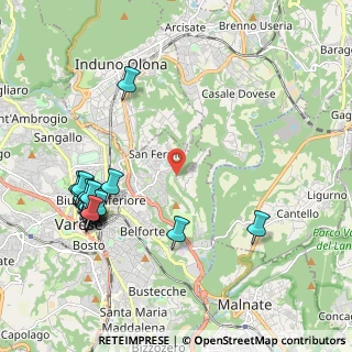 Mappa Via Vetta d'Italia, 21100 Varese VA, Italia (2.4095)