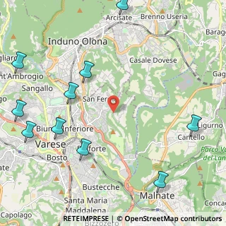 Mappa Via Vetta d'Italia, 21100 Varese VA, Italia (3.10364)