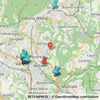 Mappa Via Vetta d'Italia, 21100 Varese VA, Italia (2.50737)