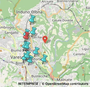 Mappa Via Vetta d'Italia, 21100 Varese VA, Italia (1.89909)