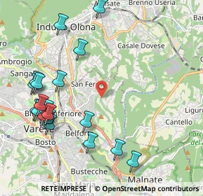 Mappa Via Vetta d'Italia, 21100 Varese VA, Italia (2.4615)