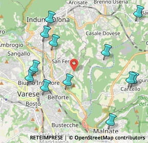 Mappa Via Vetta d'Italia, 21100 Varese VA, Italia (2.47333)