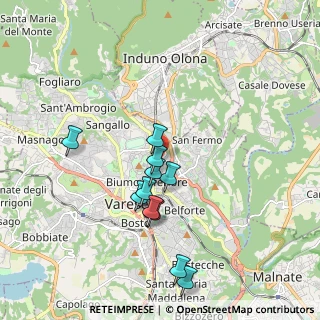 Mappa Via Renè Vanetti, 21100 Varese VA, Italia (1.69273)