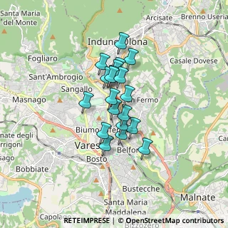 Mappa Via Renè Vanetti, 21100 Varese VA, Italia (1.1275)