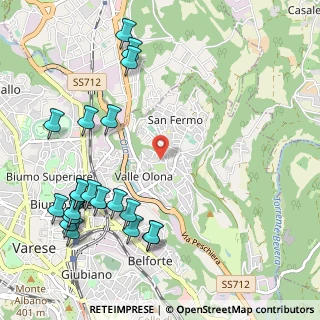 Mappa Via Passiria, 21100 Varese VA, Italia (1.3125)