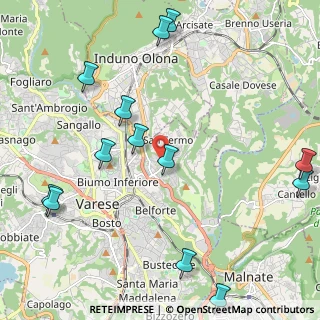 Mappa Via Passiria, 21100 Varese VA, Italia (2.69769)