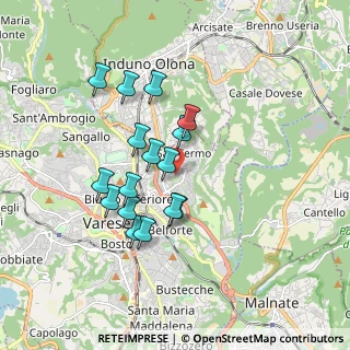 Mappa Via Passiria, 21100 Varese VA, Italia (1.52438)