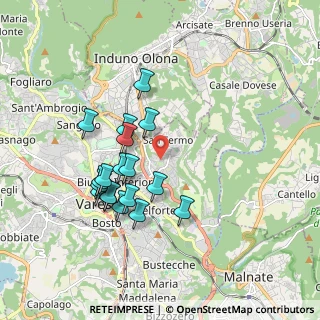 Mappa Via Passiria, 21100 Varese VA, Italia (1.66667)