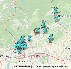 Mappa Via Montegrappa, 31017 Crespano del Grappa TV, Italia (7.81)