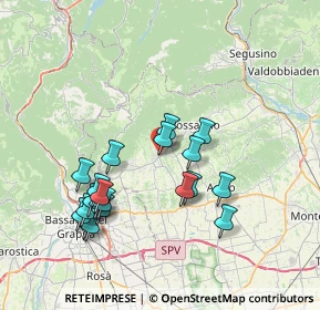 Mappa Via Montegrappa, 31017 Crespano del Grappa TV, Italia (7.307)