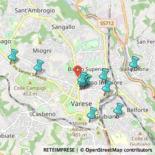 Mappa Viale Padre Gian Battista Aguggiari, 21100 Varese VA, Italia (0.93636)