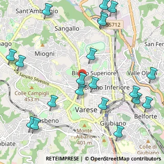 Mappa Viale Padre Gian Battista Aguggiari, 21100 Varese VA, Italia (1.387)