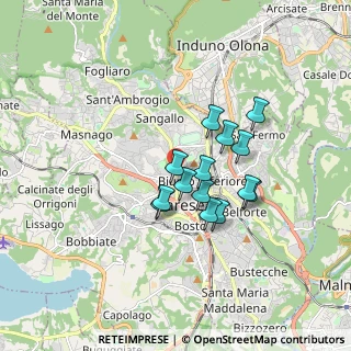 Mappa Viale Padre Gian Battista Aguggiari, 21100 Varese VA, Italia (1.27357)