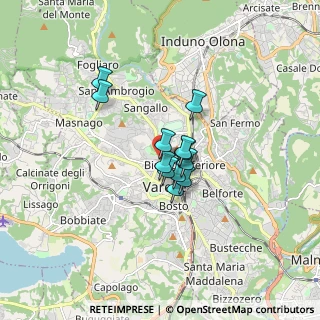 Mappa Viale Padre Gian Battista Aguggiari, 21100 Varese VA, Italia (1.00917)