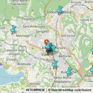 Mappa Viale Padre Gian Battista Aguggiari, 21100 Varese VA, Italia (1.97)