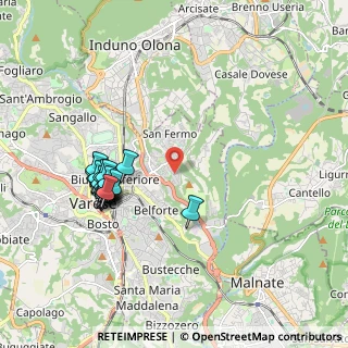 Mappa Via Colombeè, 21100 Varese VA, Italia (1.9115)