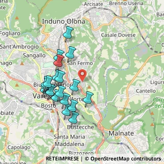Mappa Via Colombeè, 21100 Varese VA, Italia (1.7865)