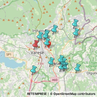Mappa Via Colombeè, 21100 Varese VA, Italia (3.59267)