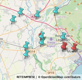 Mappa Via F. Cosani, 34070 Turriaco GO, Italia (4.38462)