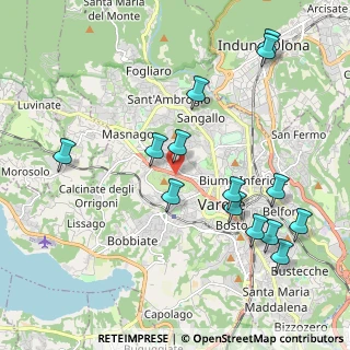 Mappa Via Silvestro Sanvito, 21100 Varese VA, Italia (2.23)