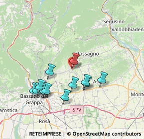 Mappa Via Giovanni Ceccato, 31017 Crespano del Grappa TV, Italia (6.98)