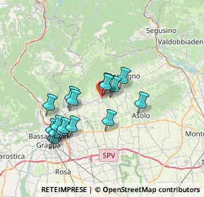 Mappa Via Giovanni Ceccato, 31017 Crespano del Grappa TV, Italia (6.39375)