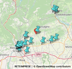 Mappa Via Giovanni Ceccato, 31017 Crespano del Grappa TV, Italia (8.52474)