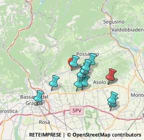 Mappa Via Giovanni Ceccato, 31017 Crespano del Grappa TV, Italia (6.11538)