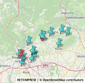 Mappa Via Giovanni Ceccato, 31017 Crespano del Grappa TV, Italia (6.93267)