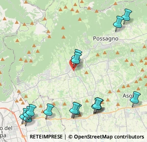 Mappa Via Giovanni Ceccato, 31017 Crespano del Grappa TV, Italia (5.46867)