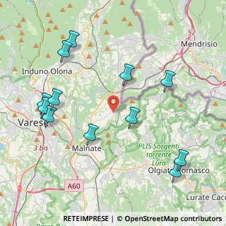 Mappa Via Giuseppe Giusti, 21050 Cantello VA, Italia (4.7075)