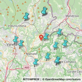 Mappa Via Giuseppe Giusti, 21050 Cantello VA, Italia (4.736)