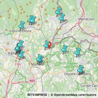Mappa Via Giusti, 21050 Cantello VA, Italia (4.91353)