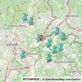 Mappa Via Giuseppe Giusti, 21050 Cantello VA, Italia (3.88091)