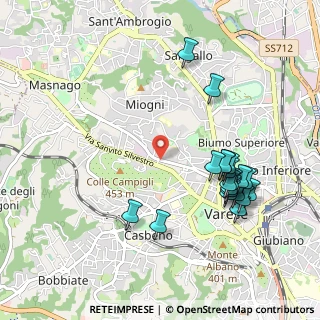Mappa Via Giovanni Nicotera, 21100 Varese VA, Italia (1.057)