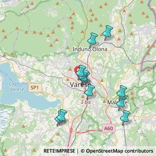 Mappa Via Fiume, 21100 Varese VA, Italia (3.86818)