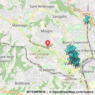 Mappa Via Castoldi Mario Antonio, 21100 Varese VA, Italia (1.30846)