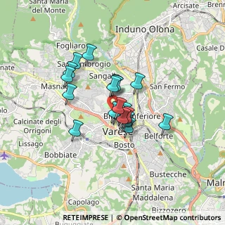 Mappa Via Bernardino Castelli, 21100 Varese VA, Italia (1.126)