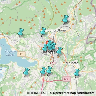 Mappa Via Bernardino Castelli, 21100 Varese VA, Italia (3.65846)