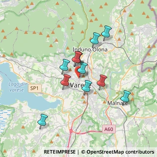 Mappa Via Bernardino Castelli, 21100 Varese VA, Italia (2.94273)