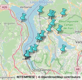 Mappa Via Cascine, 21027 Ispra VA, Italia (6.87706)