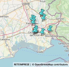 Mappa 33052 Cervignano del Friuli UD, Italia (8.42455)