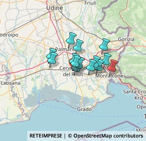 Mappa 33052 Cervignano del Friuli UD, Italia (7.77214)