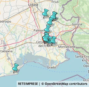 Mappa 33052 Cervignano del Friuli UD, Italia (9.63818)