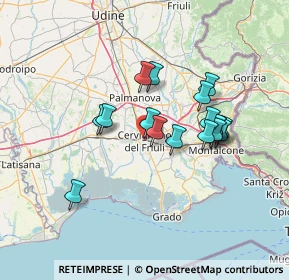 Mappa 33052 Cervignano del Friuli UD, Italia (11.52647)