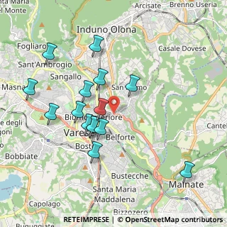 Mappa Via Dalmazia, 21100 Varese VA, Italia (1.82667)