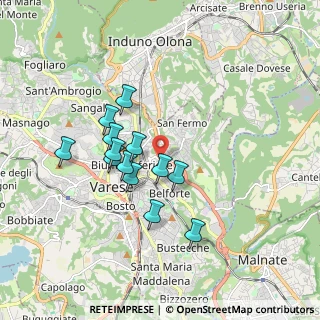 Mappa Via Dalmazia, 21100 Varese VA, Italia (1.49154)