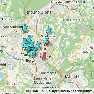 Mappa Via Mori, 21100 Varese VA, Italia (1.66944)